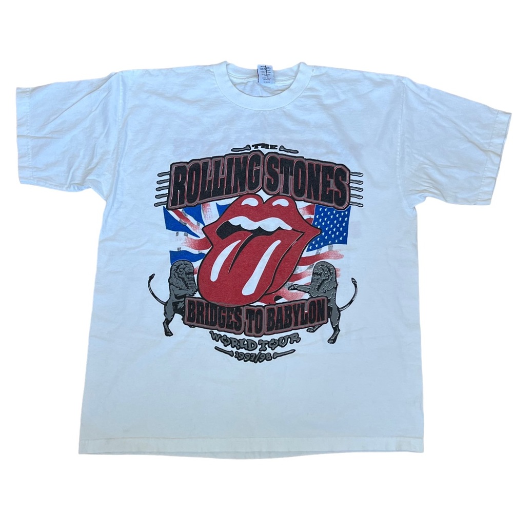 Vintage Rolling Stones Bridges to Babylon 1997 Tour T-shirt Size XL